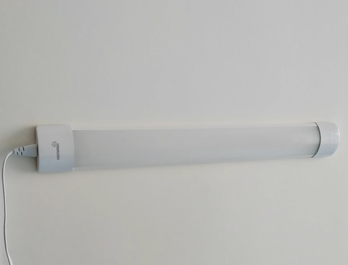 GROWNSY modern white cylindrical LED light fixture with frosted diffuser mounted on ceiling.