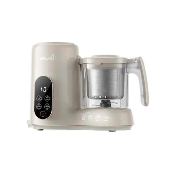 Grownsy Baby Food Maker with Stainless Steel Steam Basket,Steamer & Blender | Baby Food Processor, Healthy Homemade Baby Food Purees, Starting Solids & BLW, Baby Feeding Essentials, 6+ Months