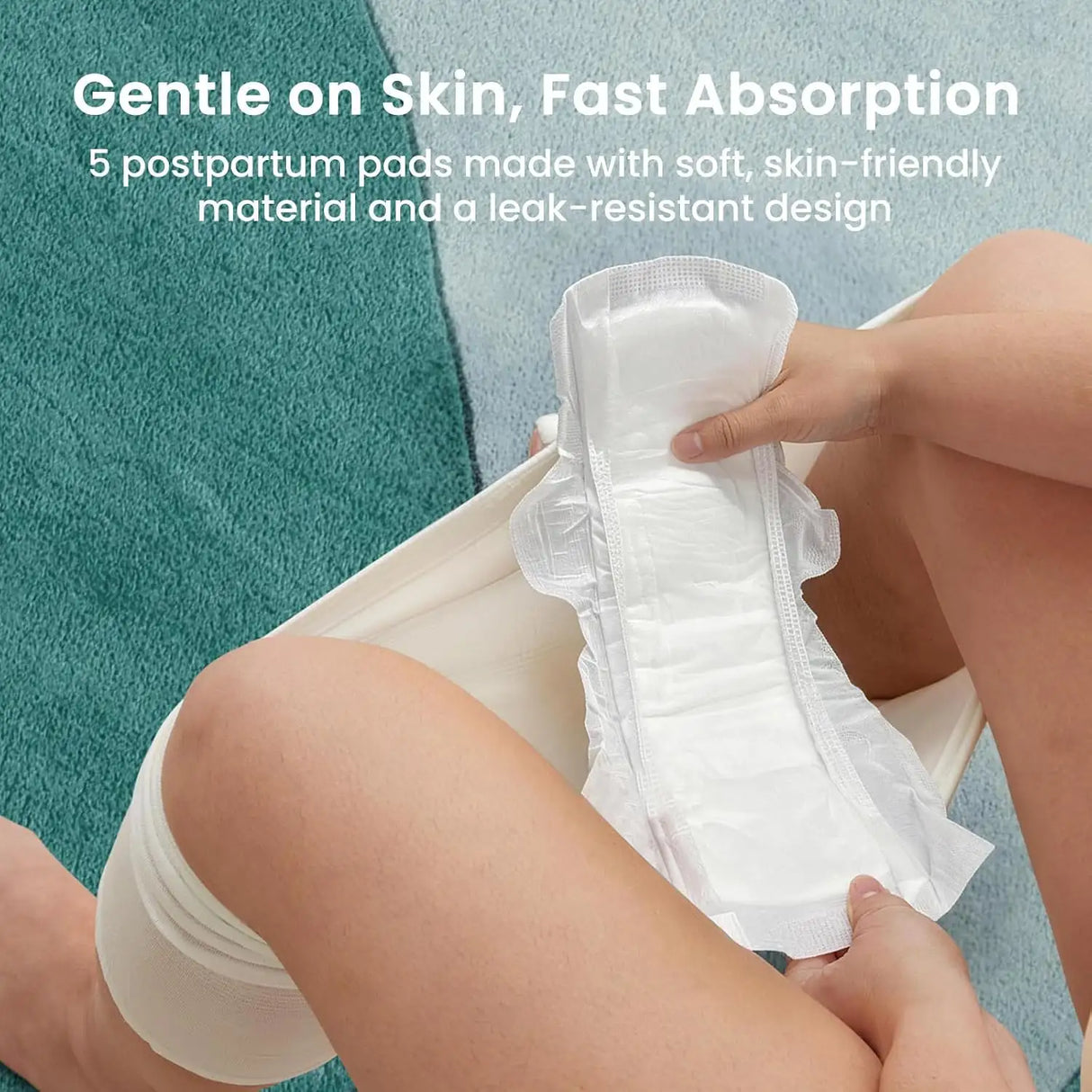 15pc Postpartum Essentials Recovery Kit | Postpartum Kit for Women | Includes 5 Postpartum Pads, 5 Disposable Underwear, 2 Ice Packs, Peri Bottle, Perineal Spray & 28 Cooling Pad Liners