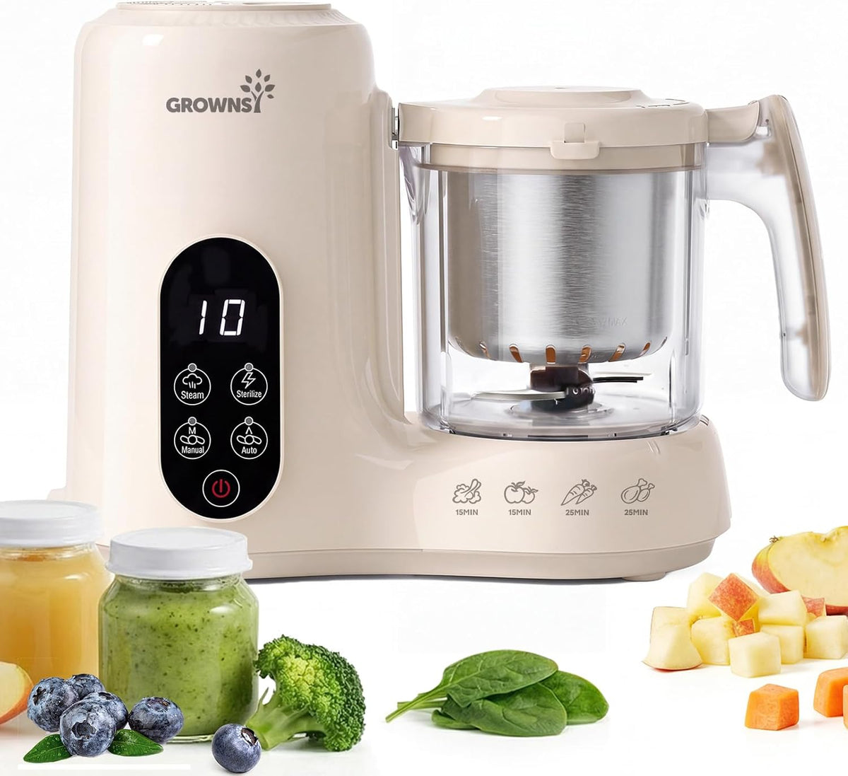 Infant Food Blender with Stainless Steel Steam Basket