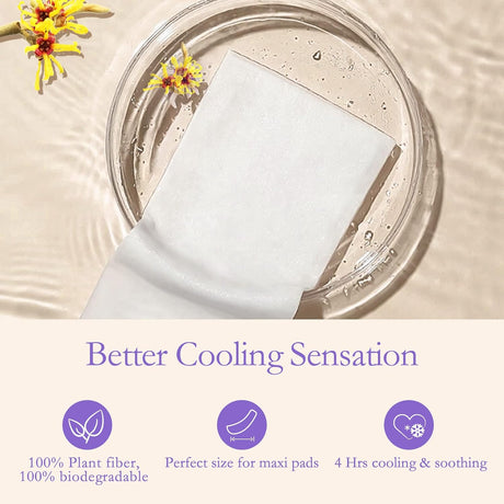 GROWNSY Cooling Pads: 100% plant fiber, biodegradable pads for 4 hrs cooling & soothing postpartum relief.