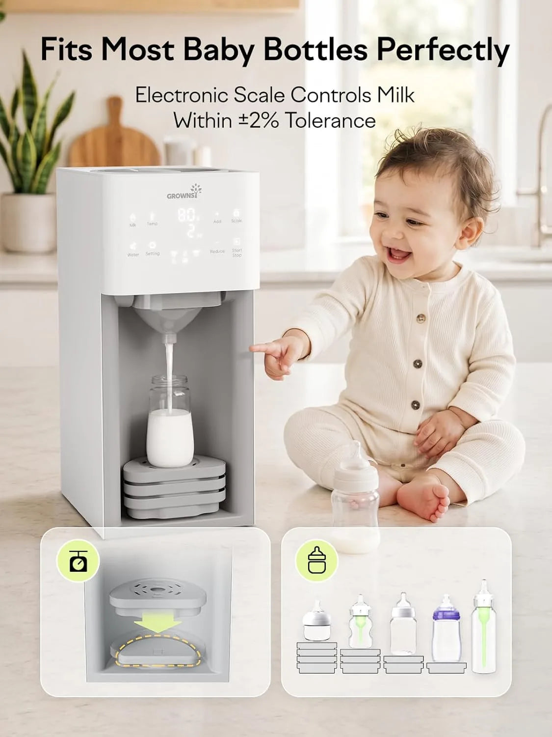 GROWNSY Baby Formula Maker, Automatic Formula Dispenser Machine