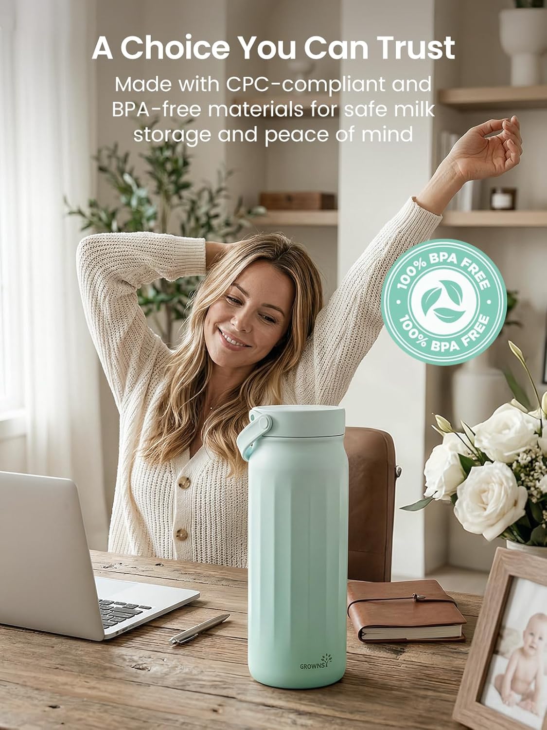 Grownsy 22oz Portable Breast Milk Cooler