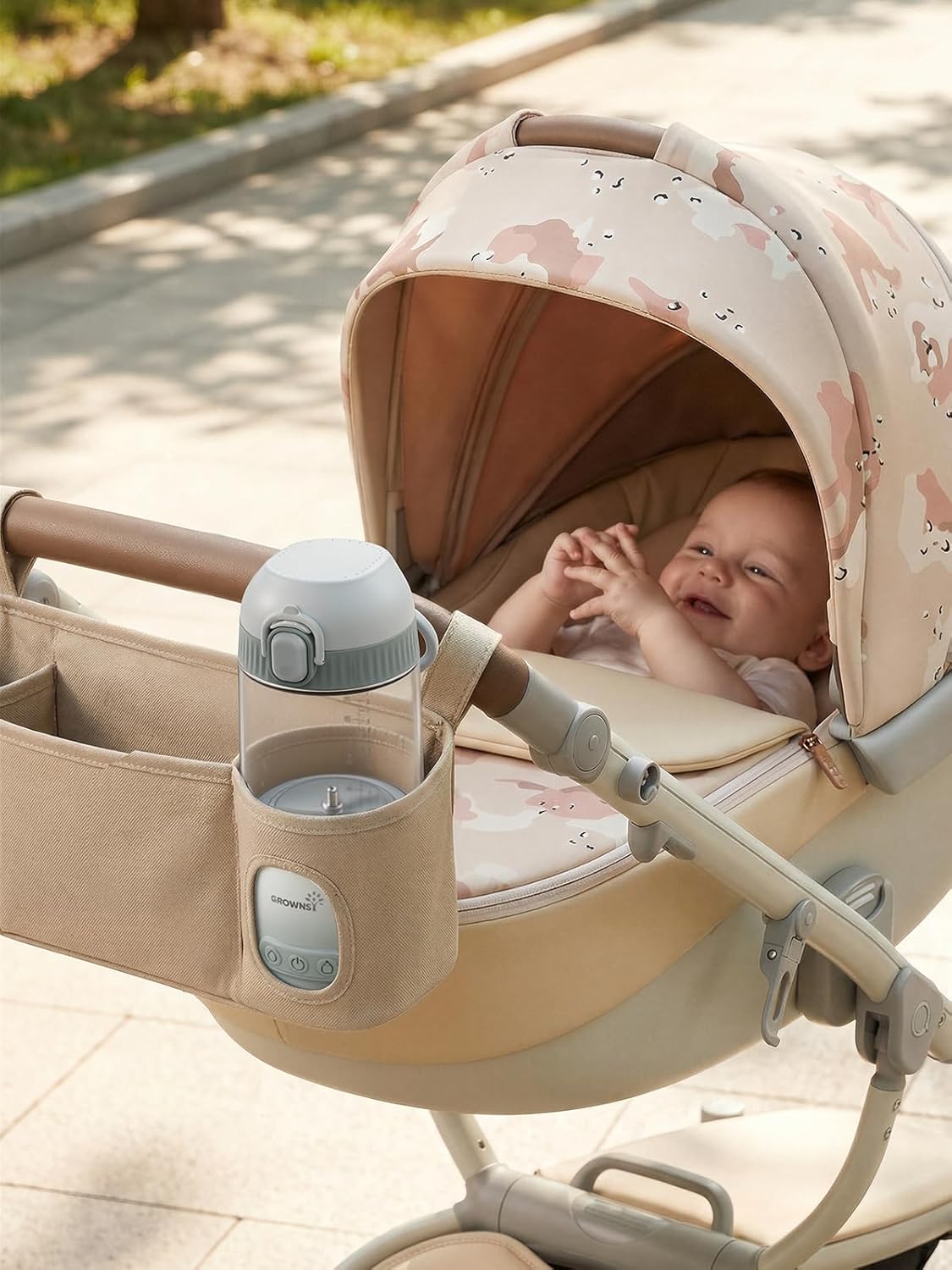 Grownsy Portable Bottle Warmer for Travel – Fast, Rechargeable & Leak-Proof Baby Milk Heater