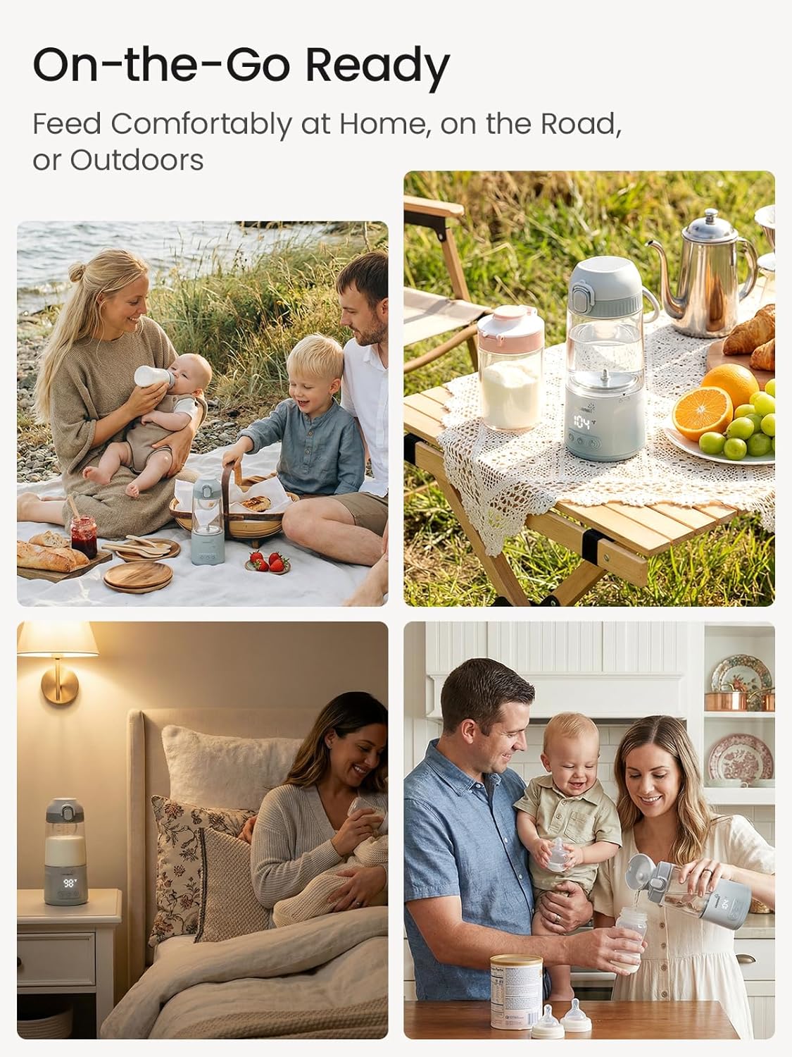 Grownsy Portable Bottle Warmer for Travel – Fast, Rechargeable & Leak-Proof Baby Milk Heater