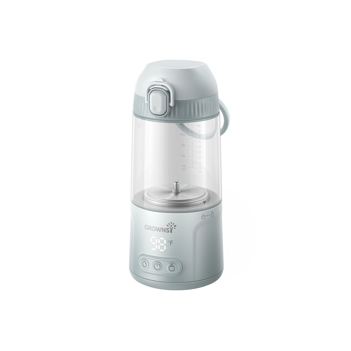 Grownsy Portable Bottle Warmer for Travel – Fast, Rechargeable & Leak-Proof Baby Milk Heater