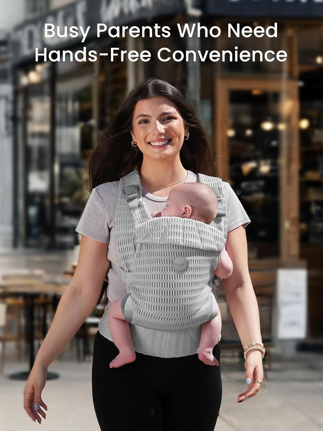 Breathable Baby Carrier for Newborn to Toddler (7–44lbs)