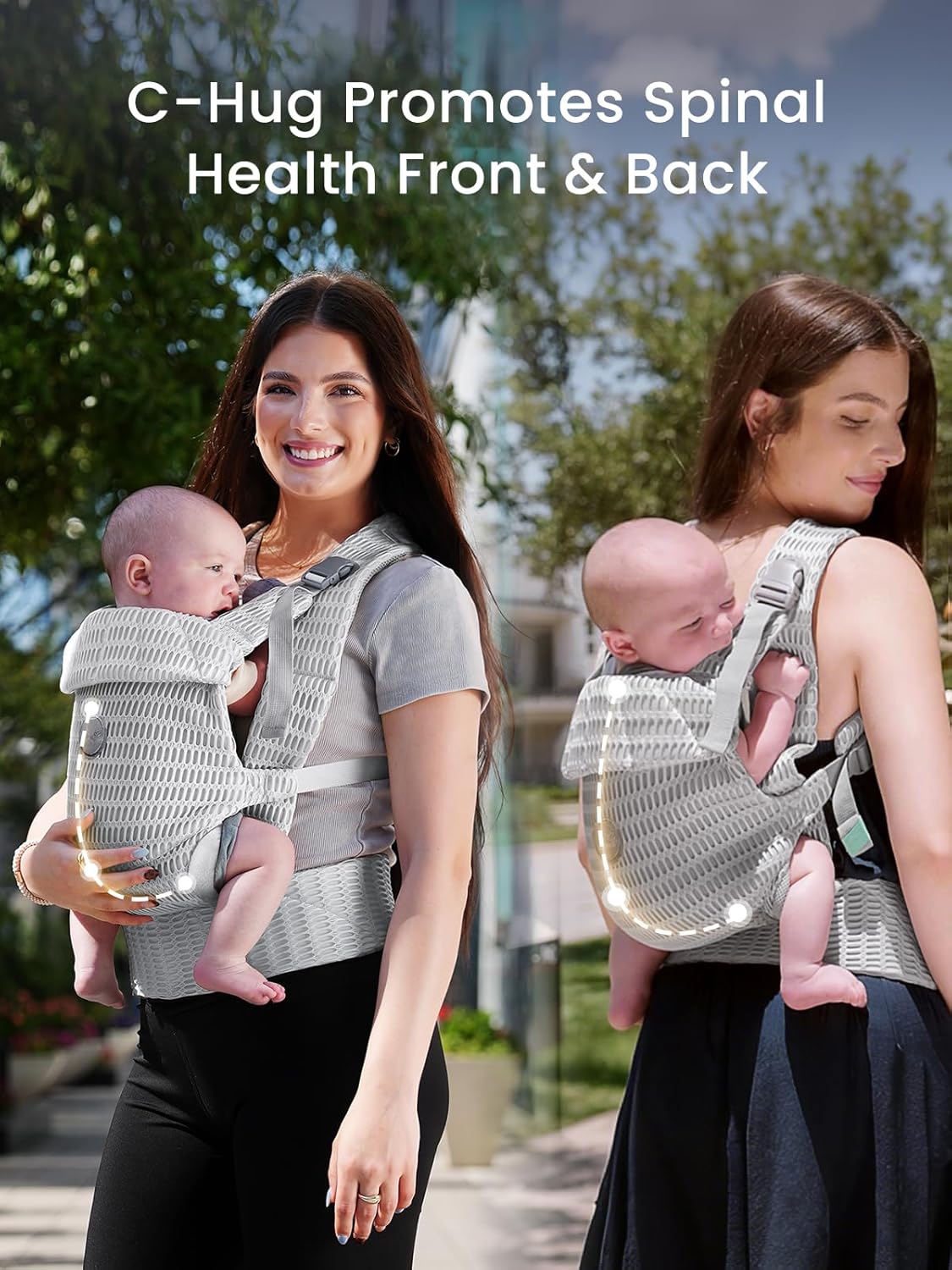 Breathable Baby Carrier for Newborn to Toddler (7–44lbs)