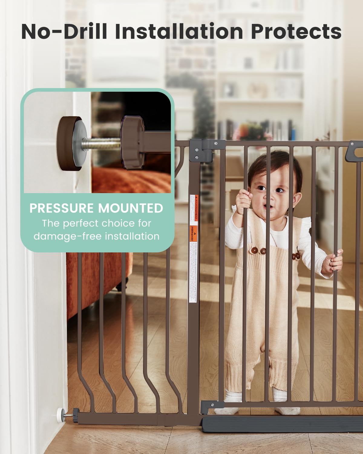 GROWNSY Baby Gate for Stairs