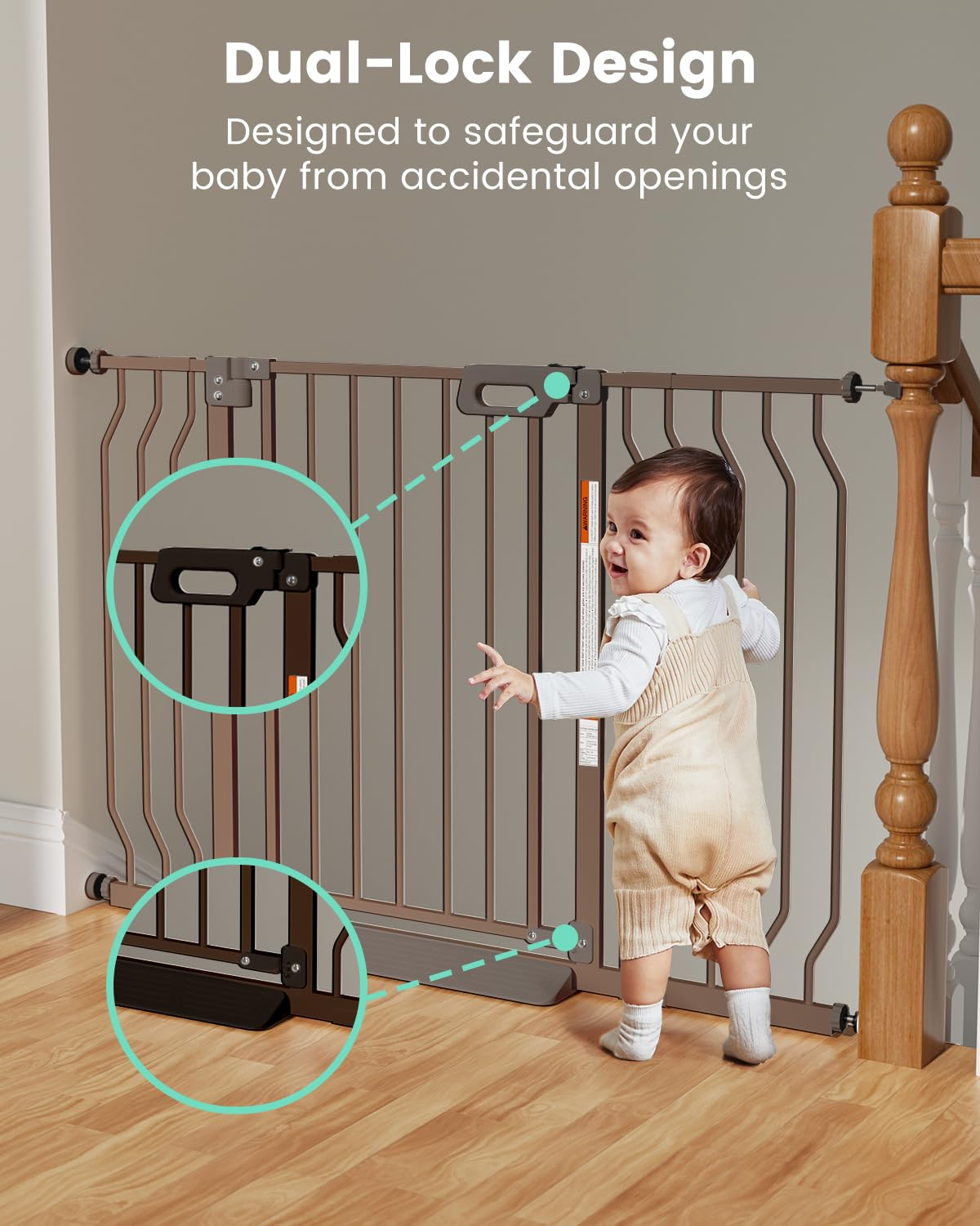 GROWNSY Baby Gate for Stairs