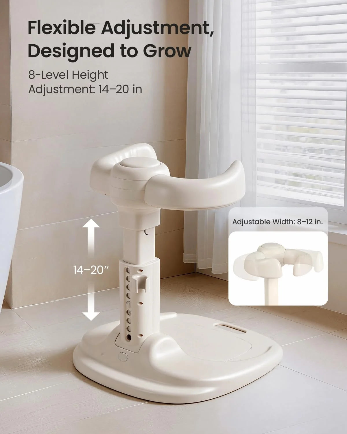 GROWNSY Baby Bath Stand, Foldable Baby Shower Stand for Infants and Toddlers (6-36 Months)
