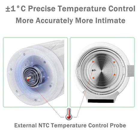 Grownsy baby instant warmer external NTC probe for ±1°C precise temperature control.