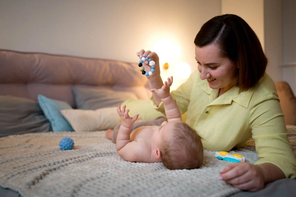 A young woman spending time with her baby