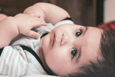 A  teething baby