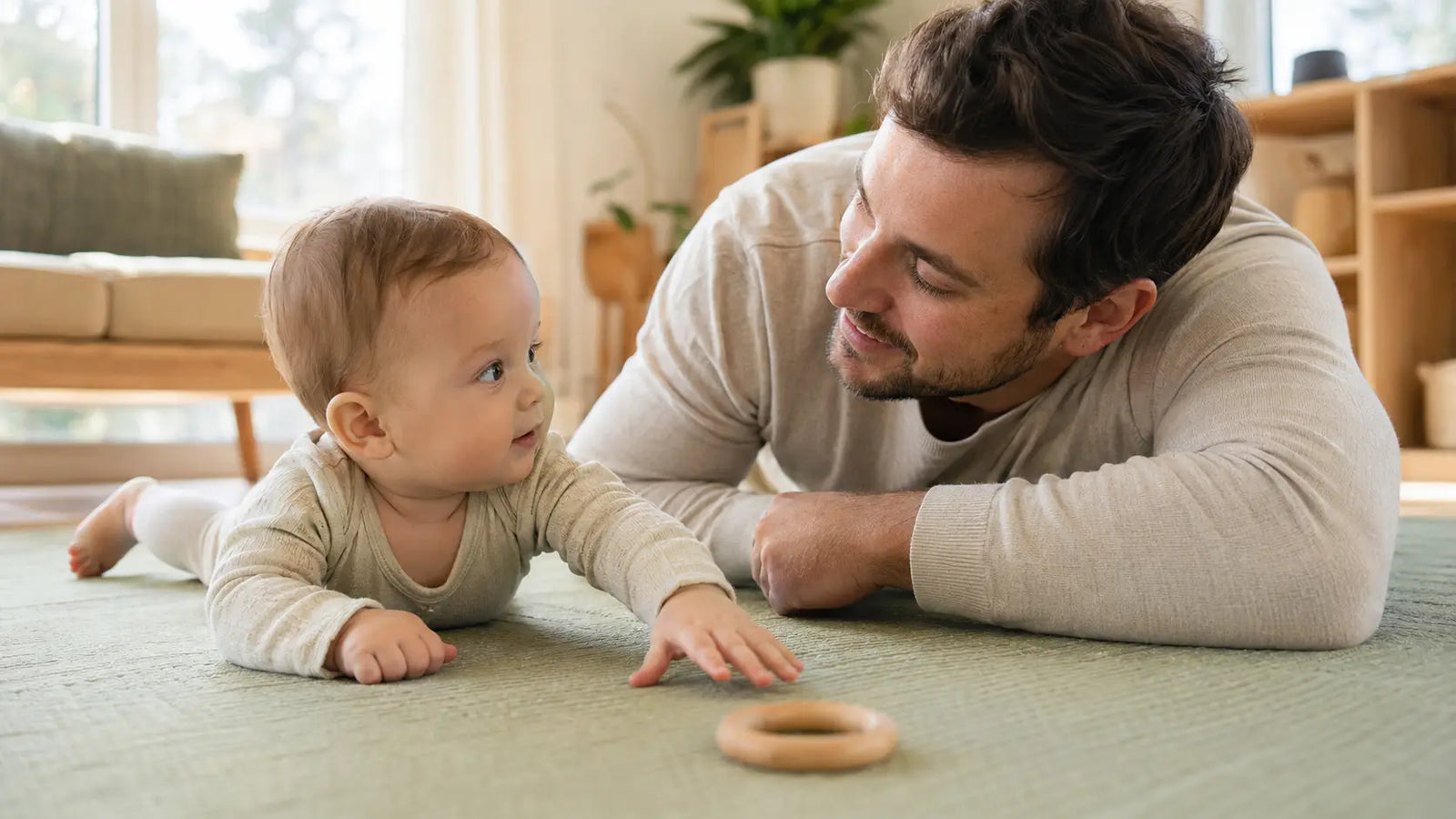 dad play with baby