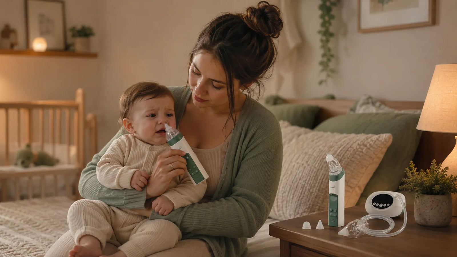 Baby Sounds Congested using nasal aspirator