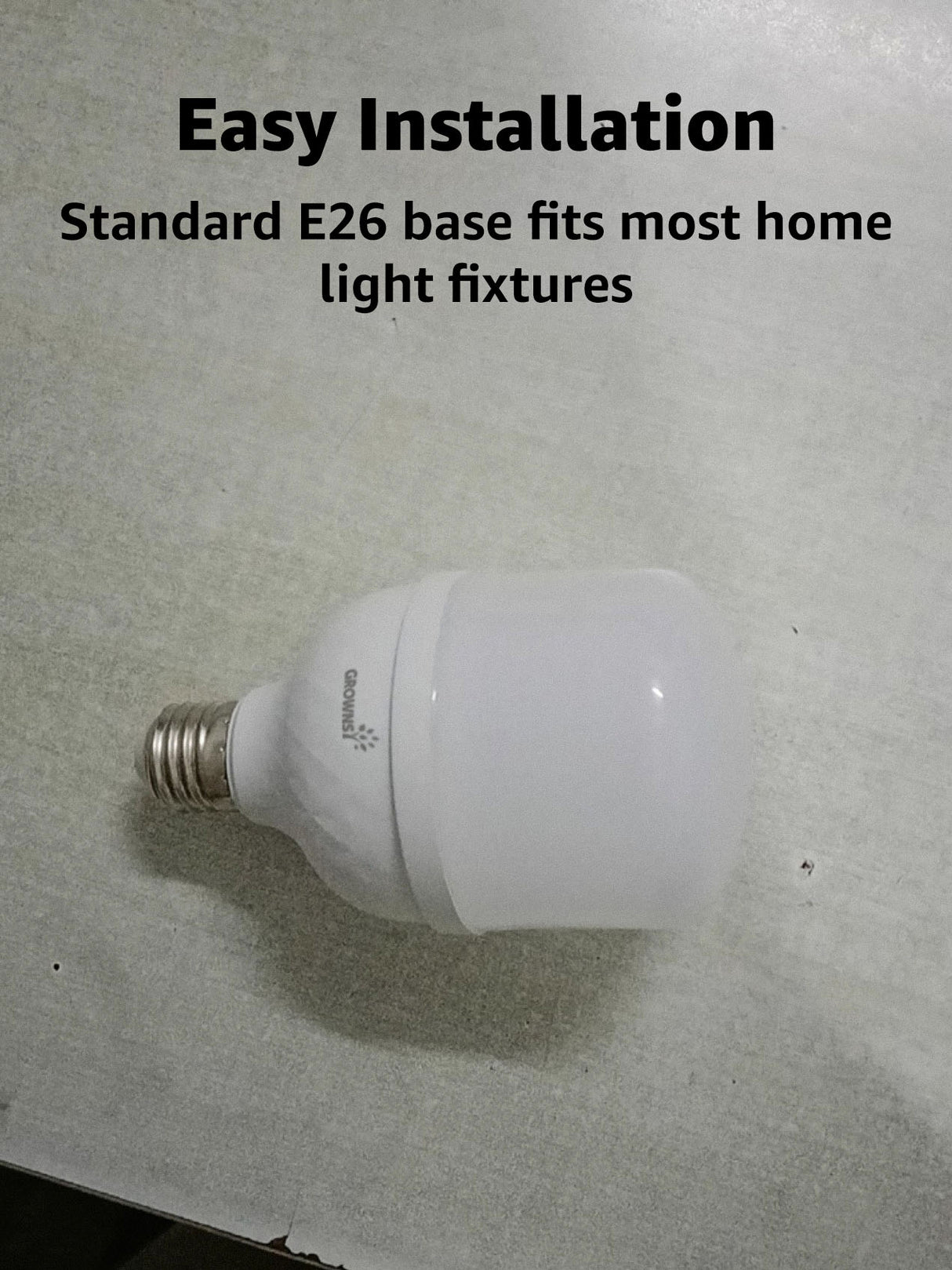 GROWNSY Light Bulbs, 1pcs, White Light