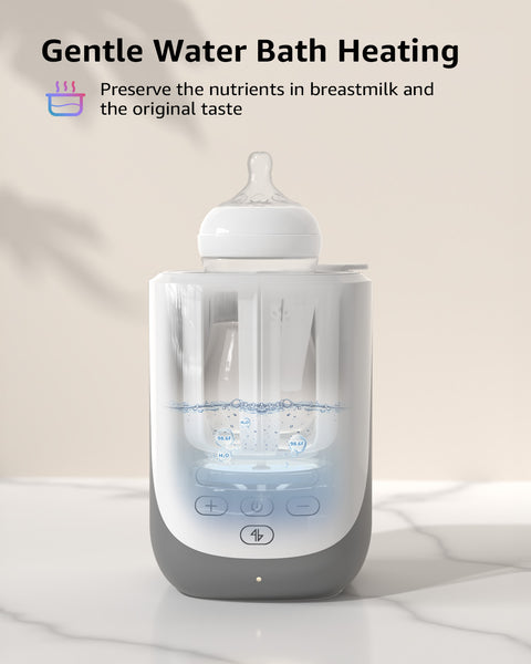 GROWNSY 10-in-1 Fast Baby Bottle Warmer with Night Light