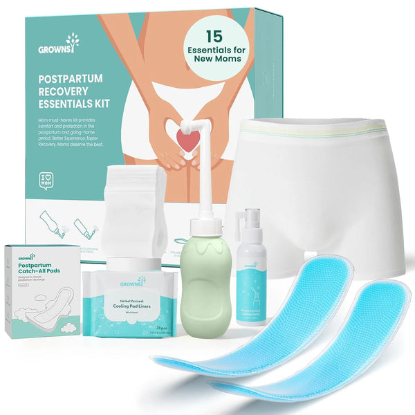 Postpartum Recovery Kit with Peri Bottle & Cooling Care