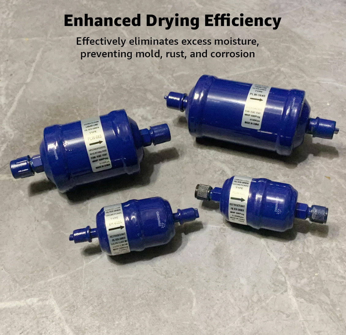 GROWNSY Drying Apparatus for Use in Heating, Ventilation Systems, Air Conditioning Systems and Refrigeration Systems