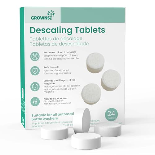 GROWNSY Descaling Tablets box with 24 tablets for automatic bottle washers