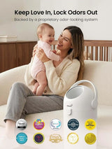GROWNSY Baby Diaper Pail, Odor Locking, No Special Bag Required