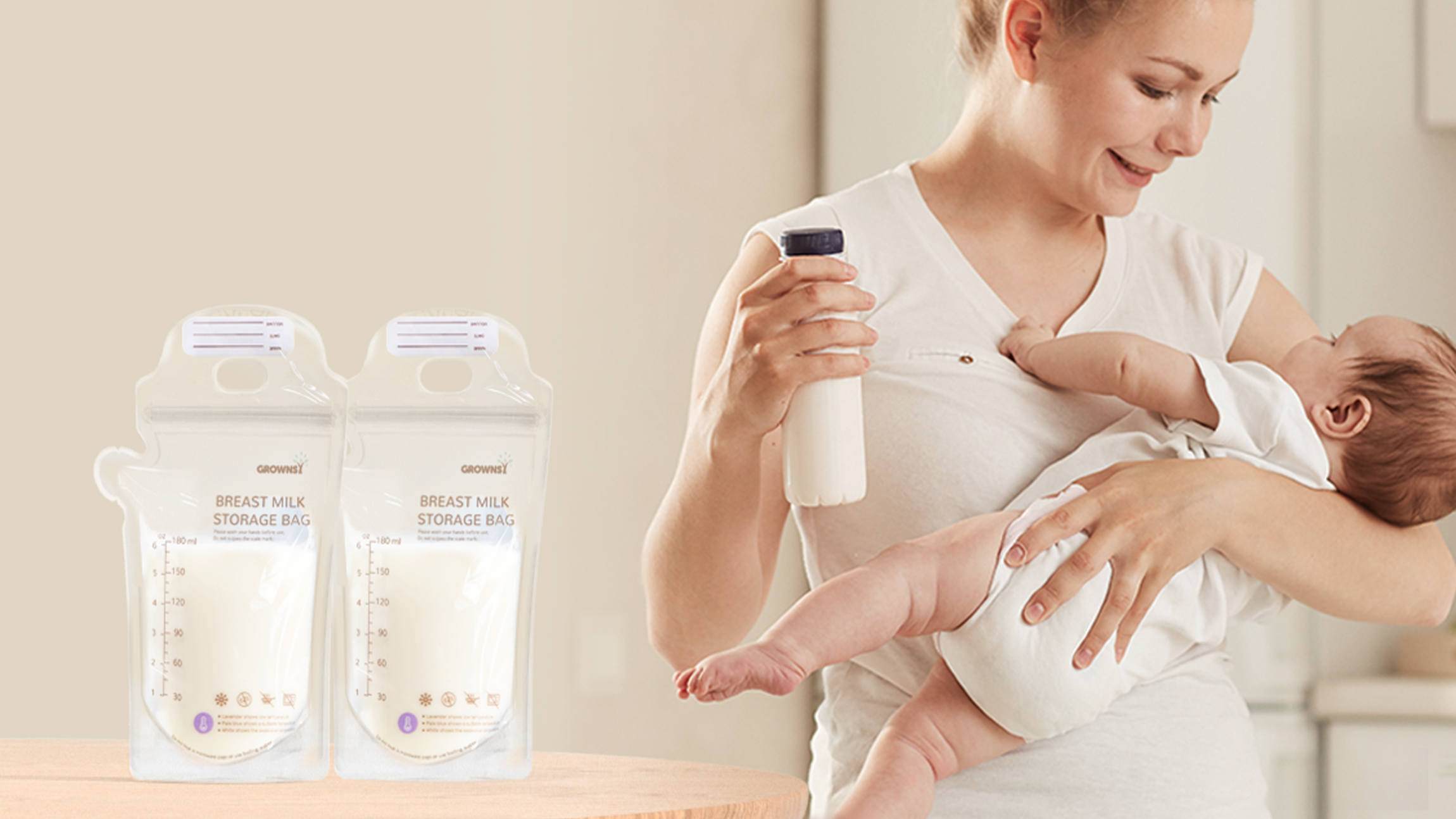 GROWNSY Breastmilk Storage Bags