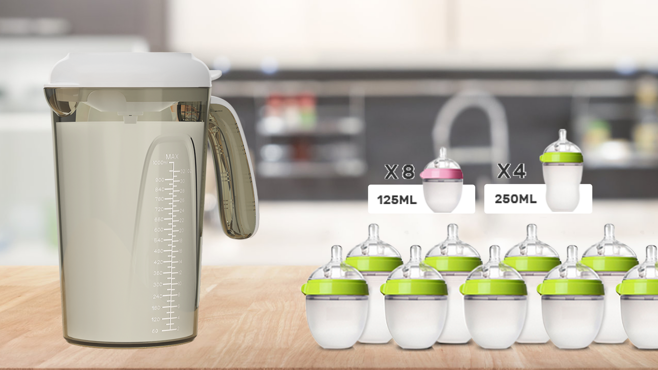 GROWNSY Baby Formula Mixer Pitcher