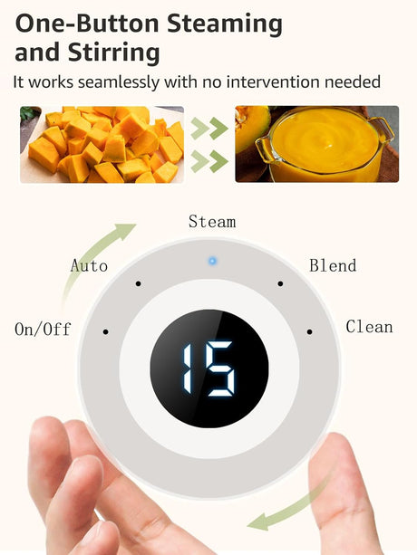 One-Button Baby Food Maker, BPA Free, Self-Cleaning