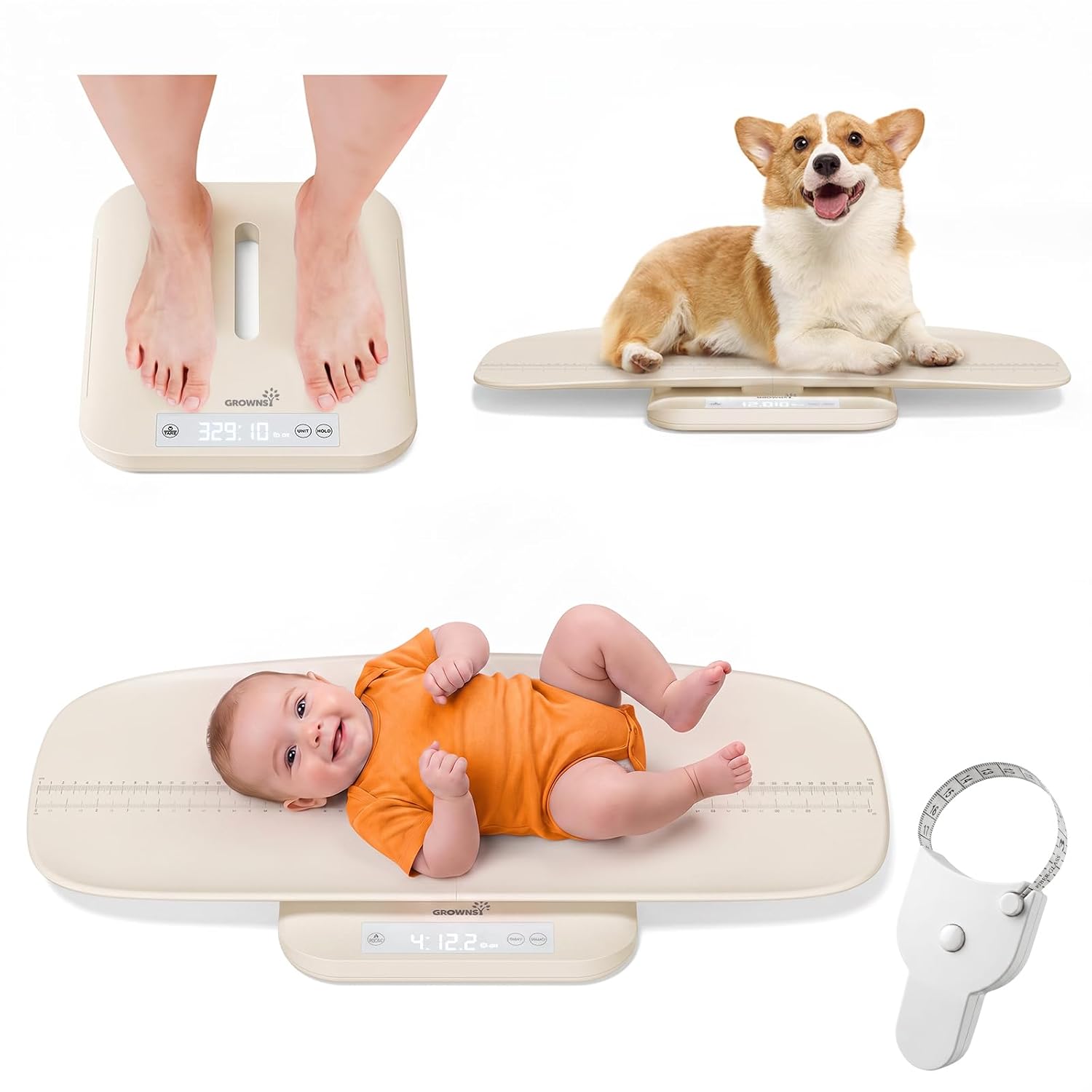 GROWNSY Baby Scale,Multifunctional Baby Weight Scale, Pet Scale