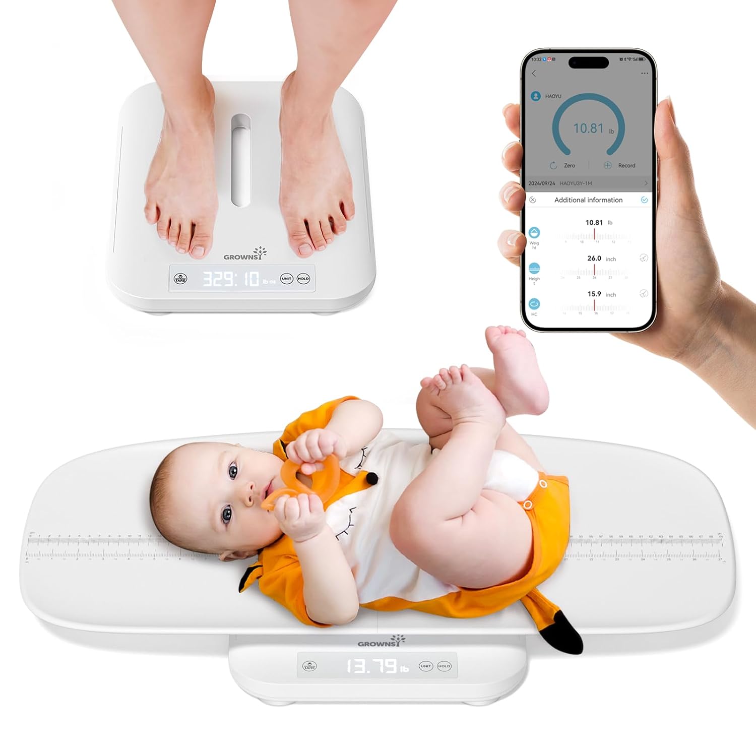 GROWNSY Baby Scale,Multifunctional Baby Weight Scale, Pet Scale