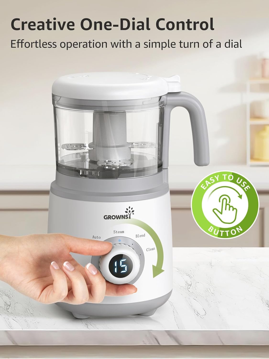 One-Button Baby Food Maker, BPA Free, Self-Cleaning