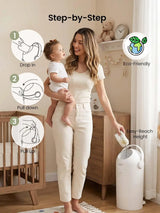 GROWNSY Baby Diaper Pail, Odor Locking, No Special Bag Required