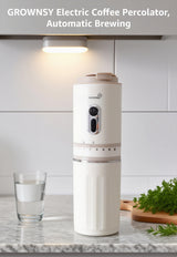 GROWNSY Electric Coffee Percolator, Automatic Brewing