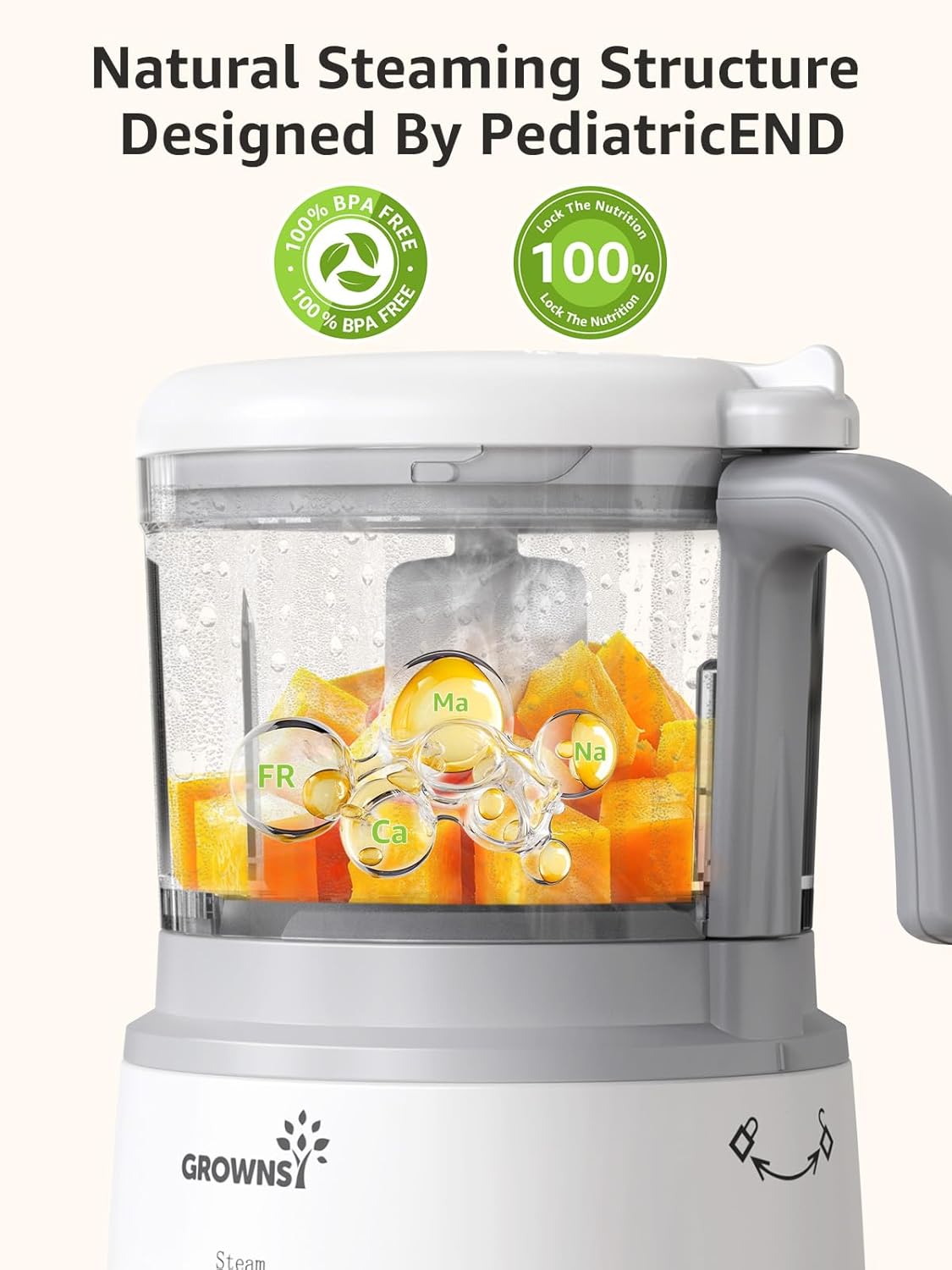 One-Button Baby Food Maker, BPA Free, Self-Cleaning