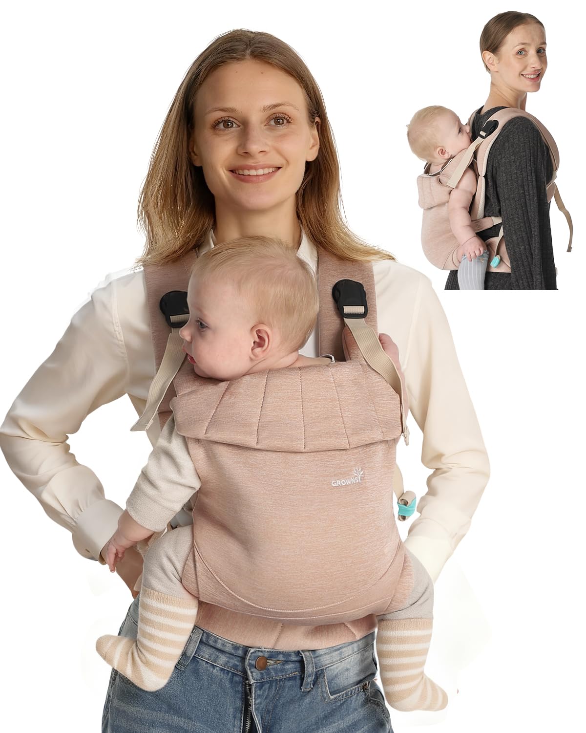 Breathable Baby Carrier Wrap for 7–44 lb