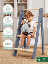 GROWNSY Foldable Toddler Tower, Kitchen Helper Step Stool Kids