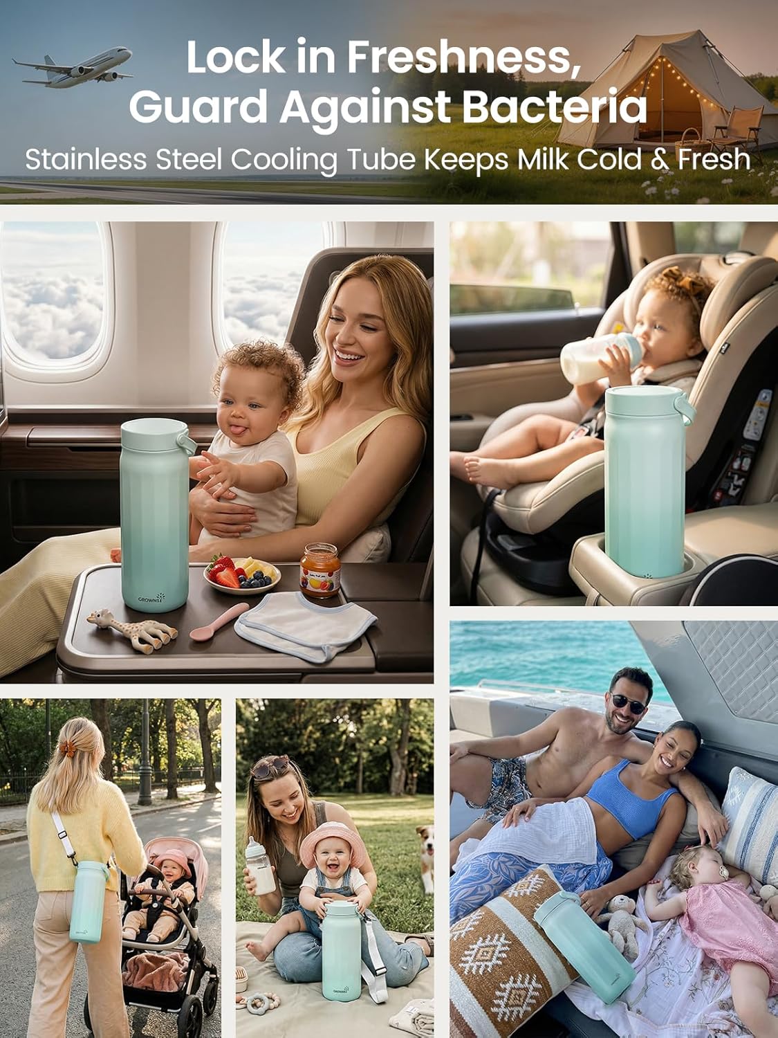 Grownsy 22oz Portable Breast Milk Cooler
