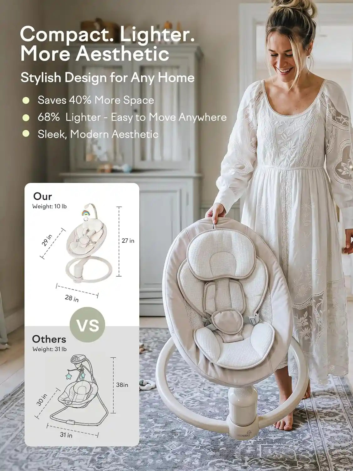 Baby Swing Chair & Rocker for Infants