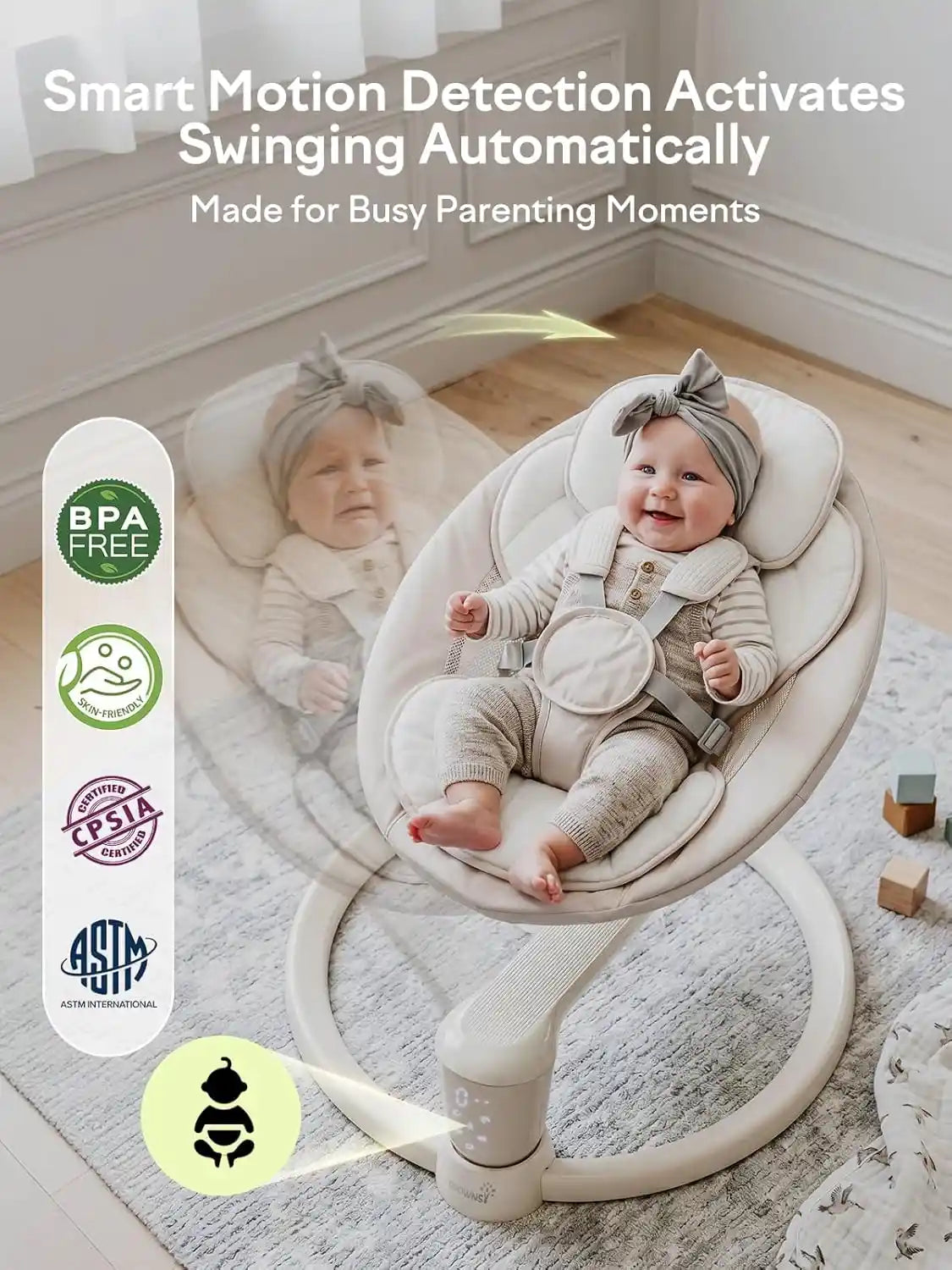 Baby Swing Chair & Rocker for Infants