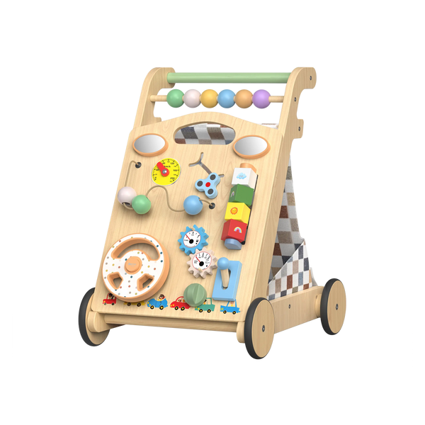 3-in-1 Wooden Baby Walker with wheels