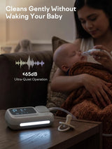 Grownsy Electric Nasal Aspirator for Baby, Baby Nose Sucker with Hospital-Grade Suction, One-Touch Boost Mode, Large 70ml Collection Chamber, Smart Soothing System with 18 Sounds & 4-Mode Light