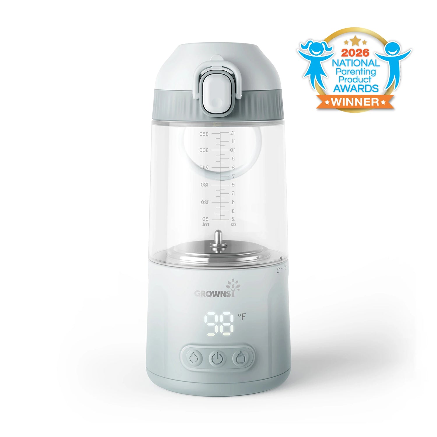 Grownsy Portable Bottle Warmer for Travel – Fast, Rechargeable & Leak-Proof Baby Milk Heater