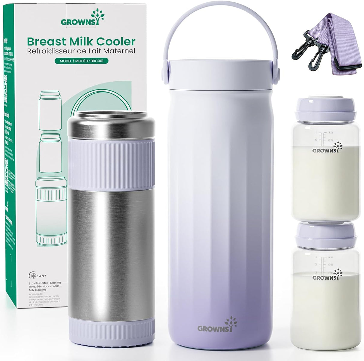 Grownsy 22oz Portable Breast Milk Cooler