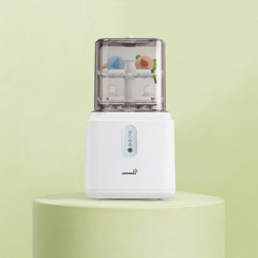 Grownsy 3 Layers Large Capacity Bottle Sterilizer and Dryer, 45% Faster Electric Steam Sterilization, Universal Bottle Sterilizer for Baby Bottles, Breast Pump Parts, Glass & Plastic, Compact Design