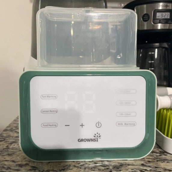 Green 8-in-1 Baby Bottle Warmer For Newborn with Dual Bottle Capacity