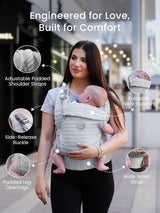 Breathable Baby Carrier for Newborn to Toddler (7–44lbs)