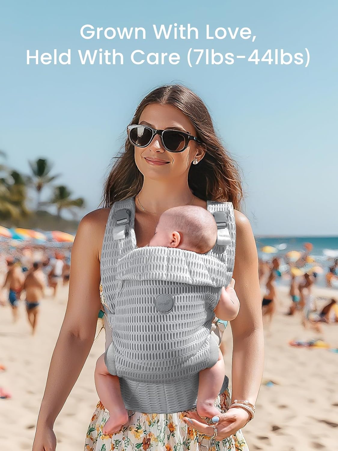 Breathable Baby Carrier for Newborn to Toddler (7–44lbs)