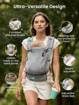 Ergonomic Baby Carrier for Newborn to Toddler