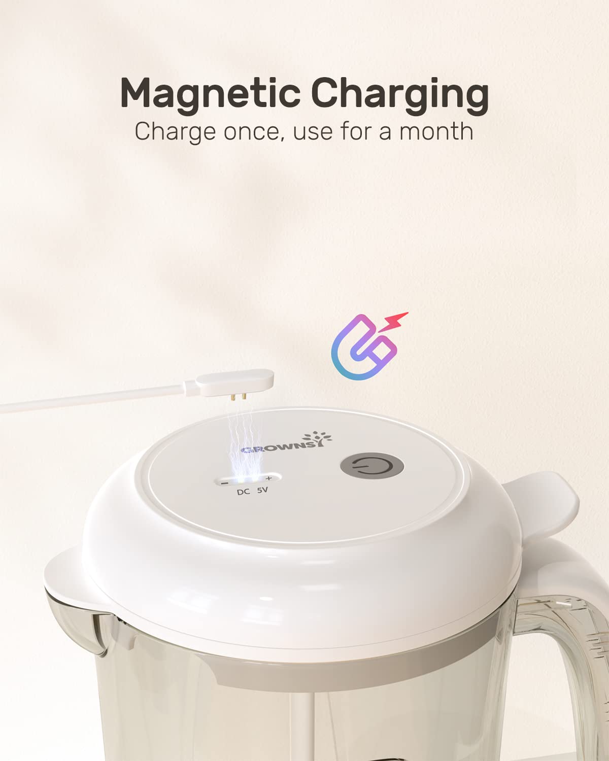 baby formula mixer pitcher magnetic charging